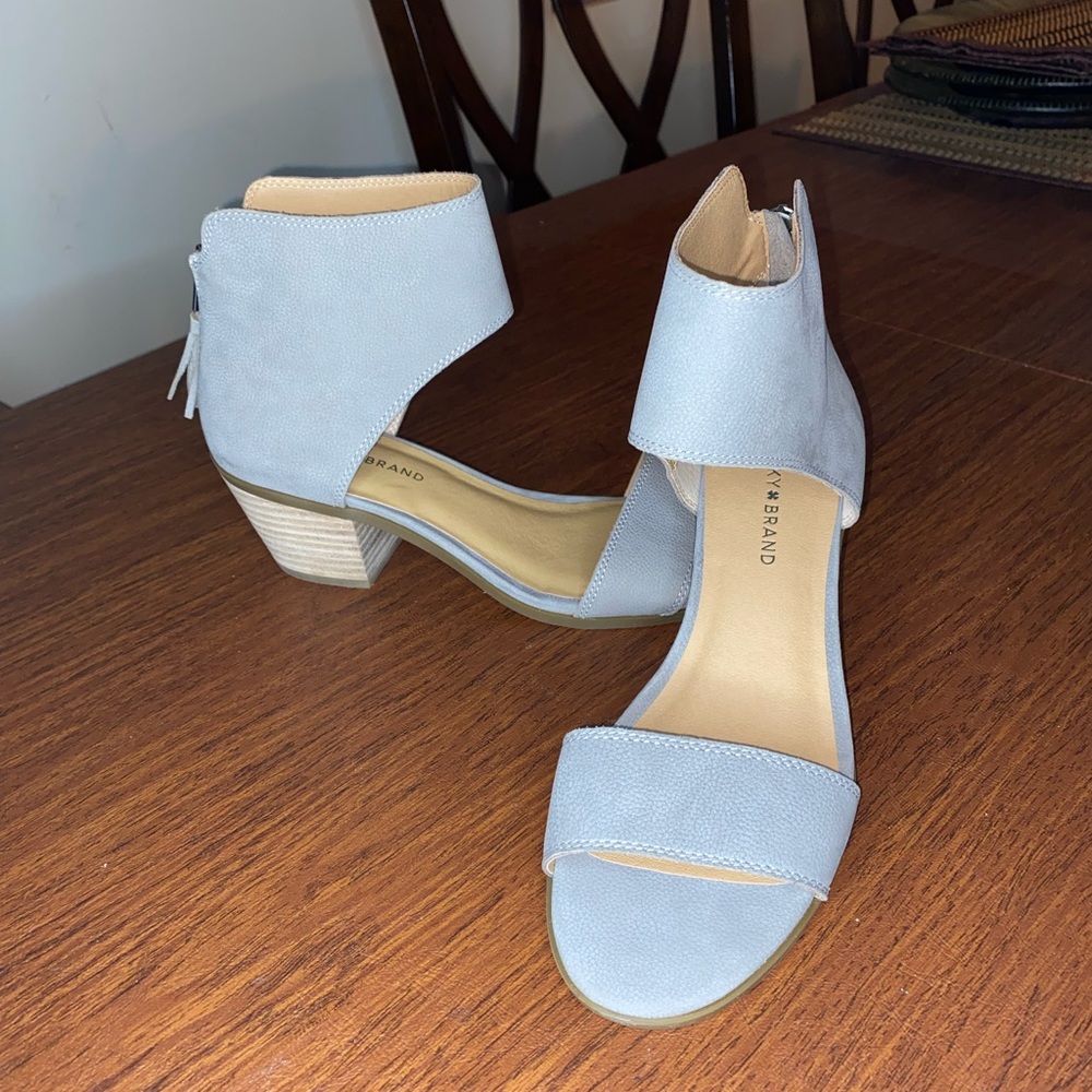 Grey Leather Sandals